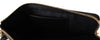 Black Leather Zip Small Pouch Bag