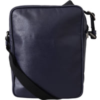 Blue Calf Leather Crossbody Bag