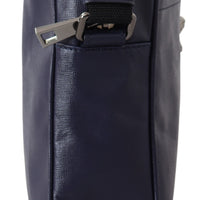 Blue Calf Leather Crossbody Bag