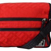 Red Nylon Crossbody Bag