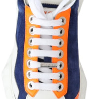 Diamond Blue Orange Leather Sneaker