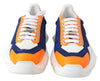 Diamond Blue Orange Leather Sneaker