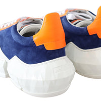 Diamond Blue Orange Leather Sneaker