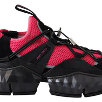 Diamond Black Pink Leather Sneaker