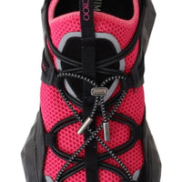 Diamond Black Pink Leather Sneaker