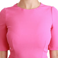 Pink Stretch Sheath Mini Bodycon Dress