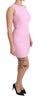 Pink Bodycon Stretch Sheath Mini Dress