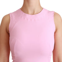 Pink Bodycon Stretch Sheath Mini Dress