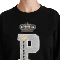 Black Princess Crystal Crown Top Sweater