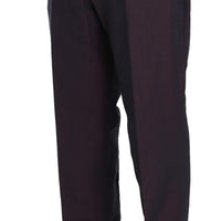 Purple Solid Two Piece 3 Button Linen Suit