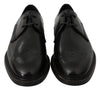 Black Leather Derby Formal Brogue Shoes