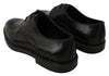 Black Leather Derby Formal Brogue Shoes