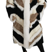 Sheep Fur Shearling Cape Jacket Coat