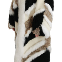 Sheep Fur Shearling Cape Jacket Coat