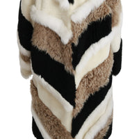 Sheep Fur Shearling Cape Jacket Coat