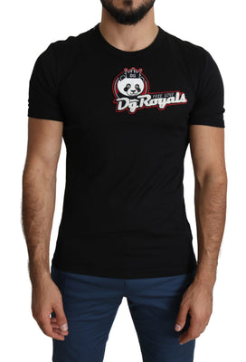 Black DG Royals Panda Patch Top Cotton T-shirt