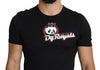 Black DG Royals Panda Patch Top Cotton T-shirt