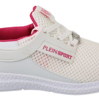 White Pink Polyester Becky Sneakers Shoes