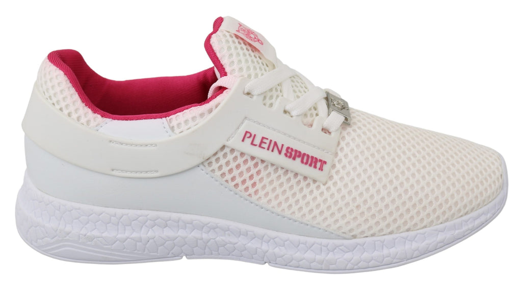 White Pink Polyester Becky Sneakers Shoes