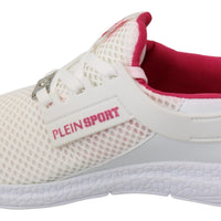 White Pink Polyester Becky Sneakers Shoes