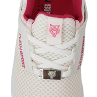 White Pink Polyester Becky Sneakers Shoes