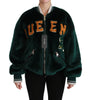 Green Queen Faux Fur Bomber Coat Jacket