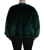 Green Queen Faux Fur Bomber Coat Jacket