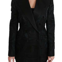 Black Crown Double Breasted Coat Jacket