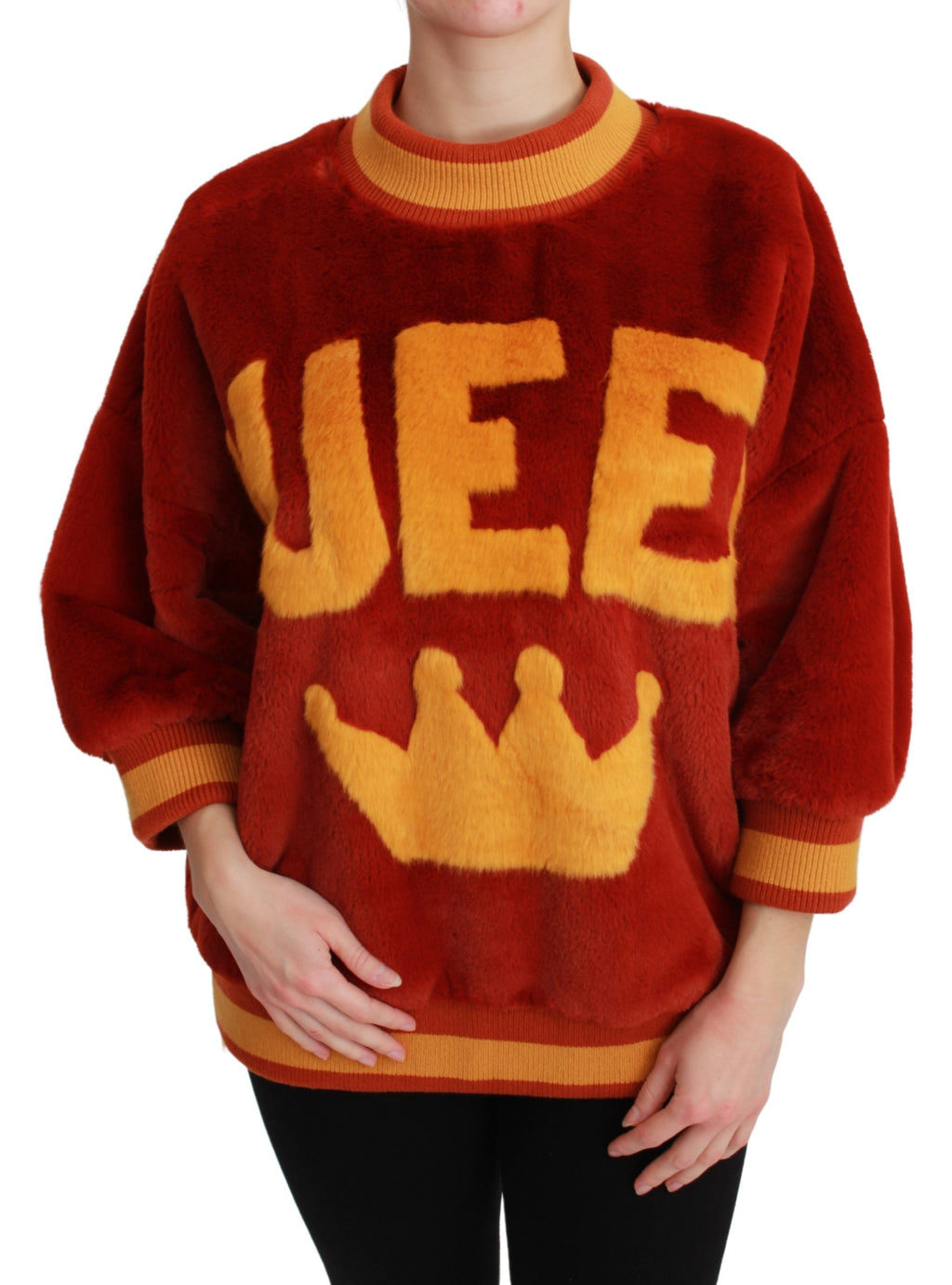 Red Queen Crown Pullover Women Sweater