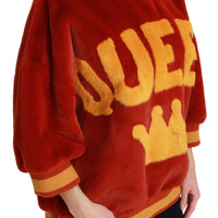 Red Queen Crown Pullover Women Sweater