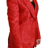 Red Floral Angel Blazer Coat Jacket
