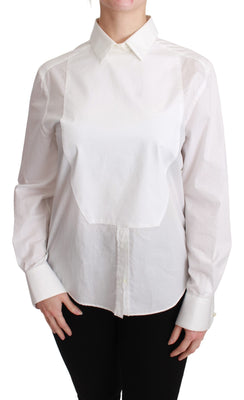 White Collared Blouse Cotton Top Shirt