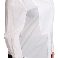 White Collared Blouse Cotton Top Shirt