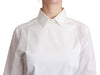 White Collared Blouse Cotton Top Shirt