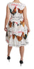 White Rooster A-Line Mini Cotton Dress