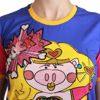 Purple PIG SUPERGIRL Top Cotton T-shirt