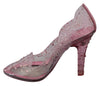 Pink Crystal Floral Heels  CINDERELLA Shoes