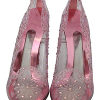 Pink Crystal Floral Heels  CINDERELLA Shoes