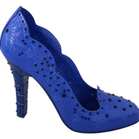 Blue Crystal Floral CINDERELLA Heels Shoes