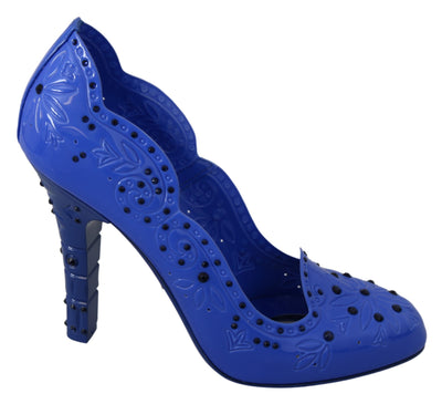Blue Crystal Floral CINDERELLA Heels Shoes