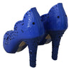 Blue Crystal Floral CINDERELLA Heels Shoes