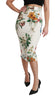 Multicolor Silk Stretch Flower Vase Skirt