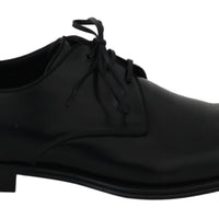 Black Leather Dress Derby Formal Mens Shoes