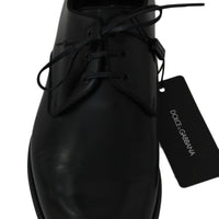 Black Leather Dress Derby Formal Mens Shoes