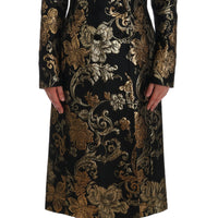 Black Gold Baroque Trench Coat Jacket