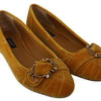 Velvet Mustard Devotion Ballerina Flats Shoes