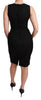 Black Sleeveless Bodycon Knee Length Dress
