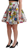 High Waist A-line Mini Cartoon Skirt