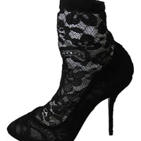 Black Lace Taormina High Heels Pumps