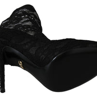 Black Lace Taormina High Heels Pumps